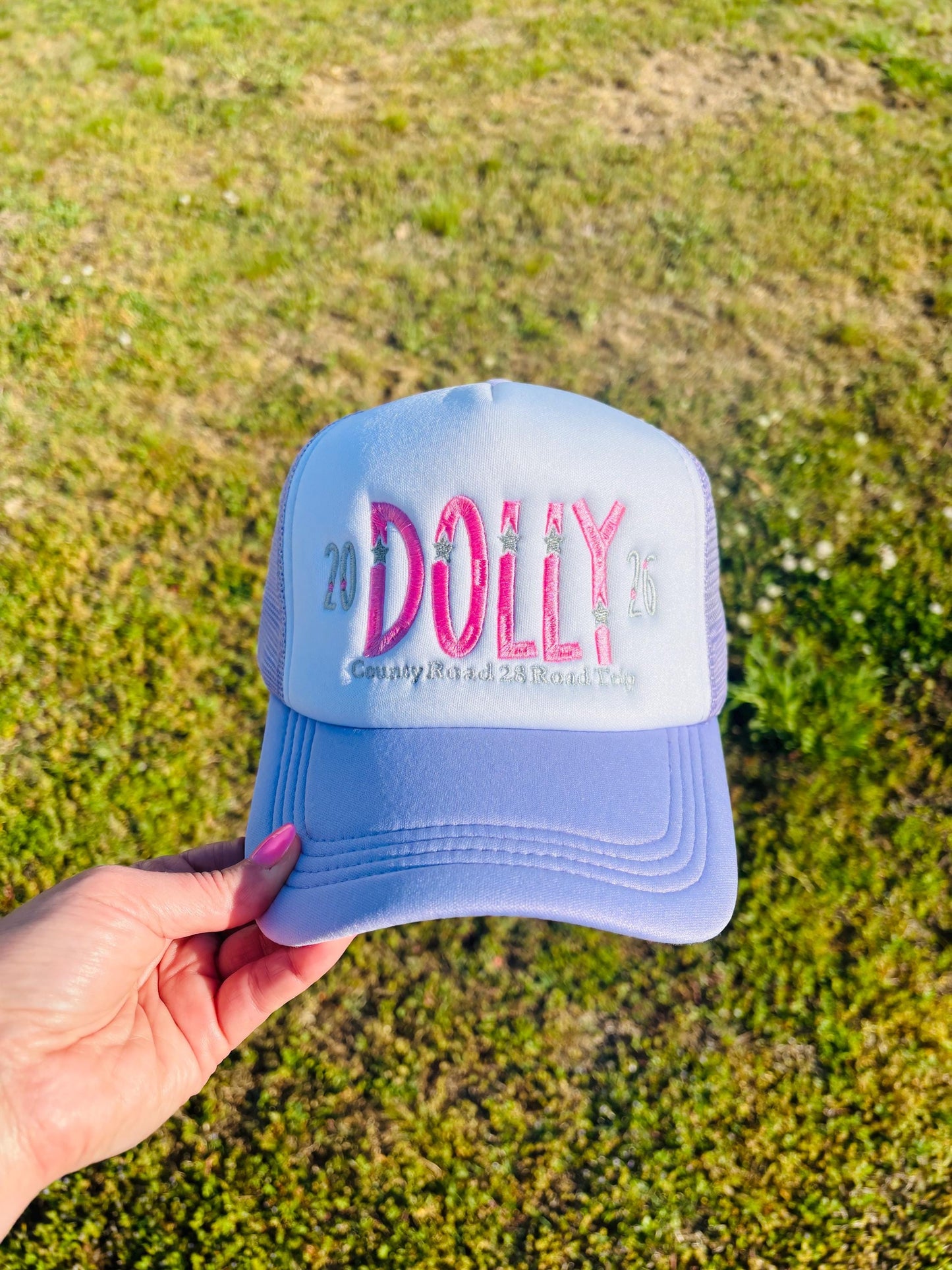 Choose Your Hat Style Dolly Trucker Hat with Adjustable Snap Back