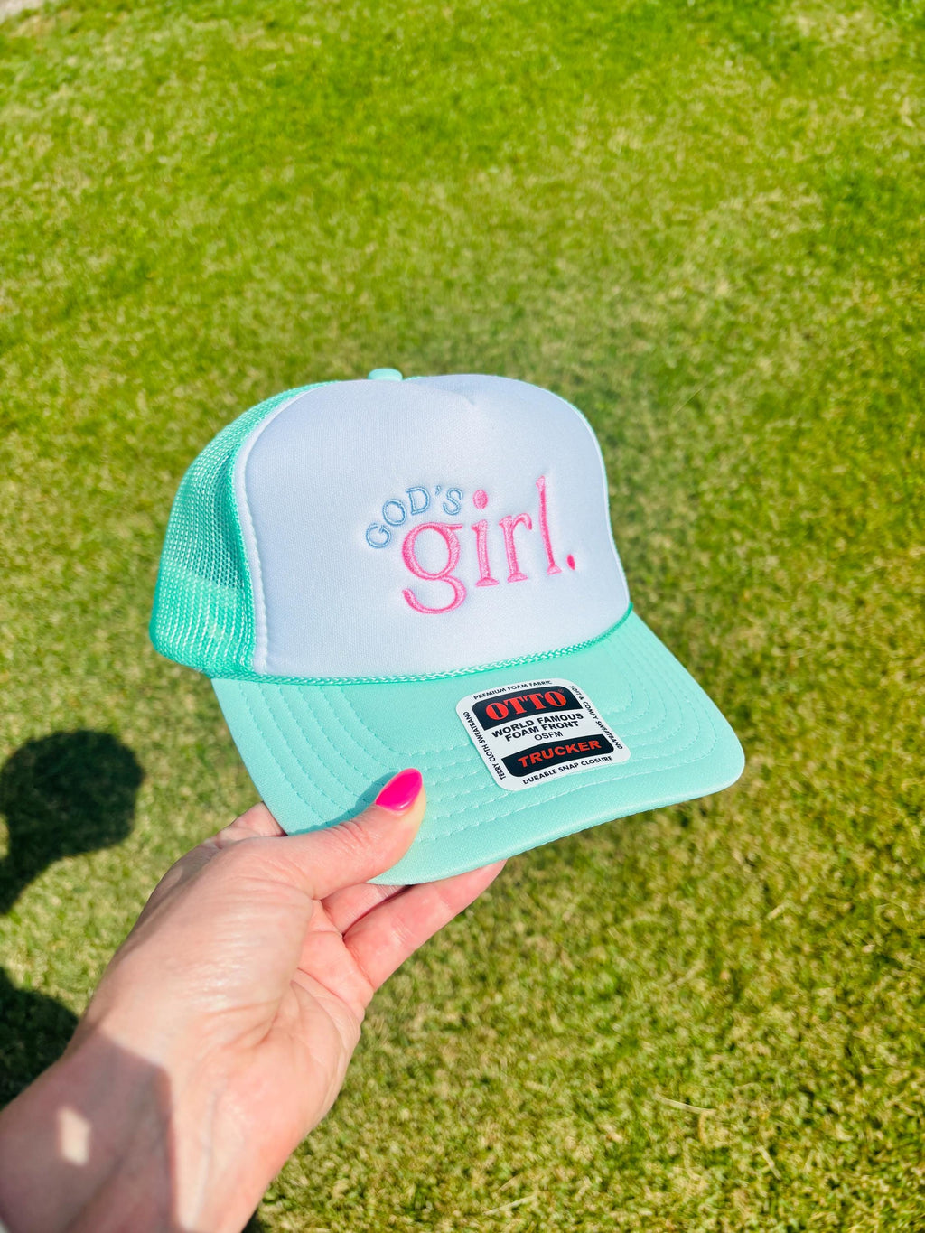 Gods Girl Custom Embroidered Trucker Hat  Choose Style, Color