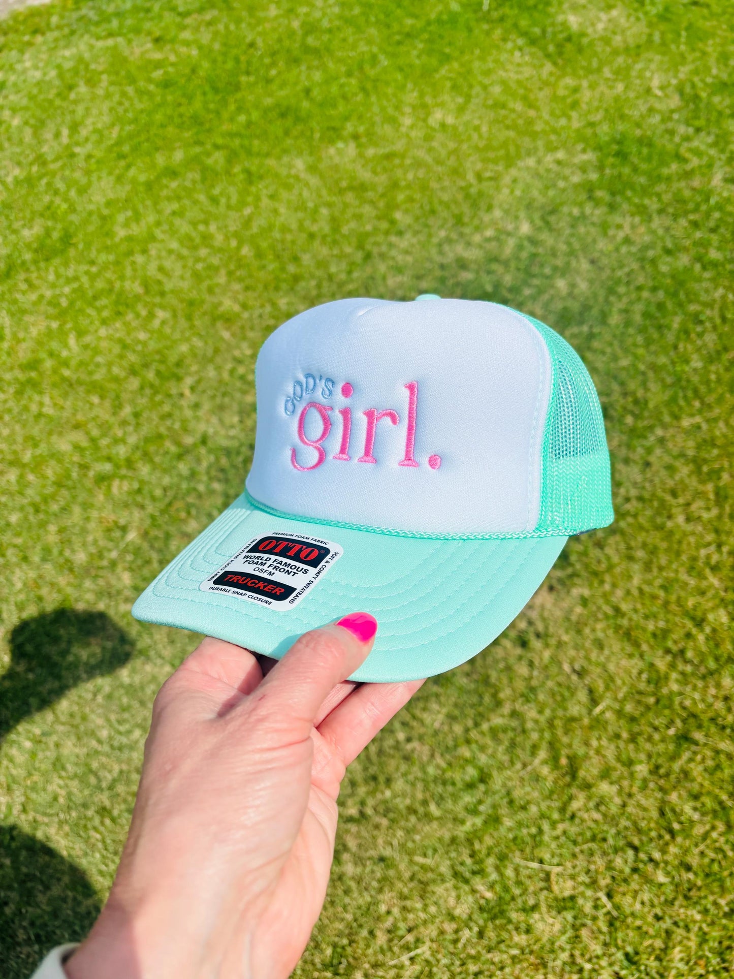 Gods Girl Custom Embroidered Trucker Hat  Choose Style, Color