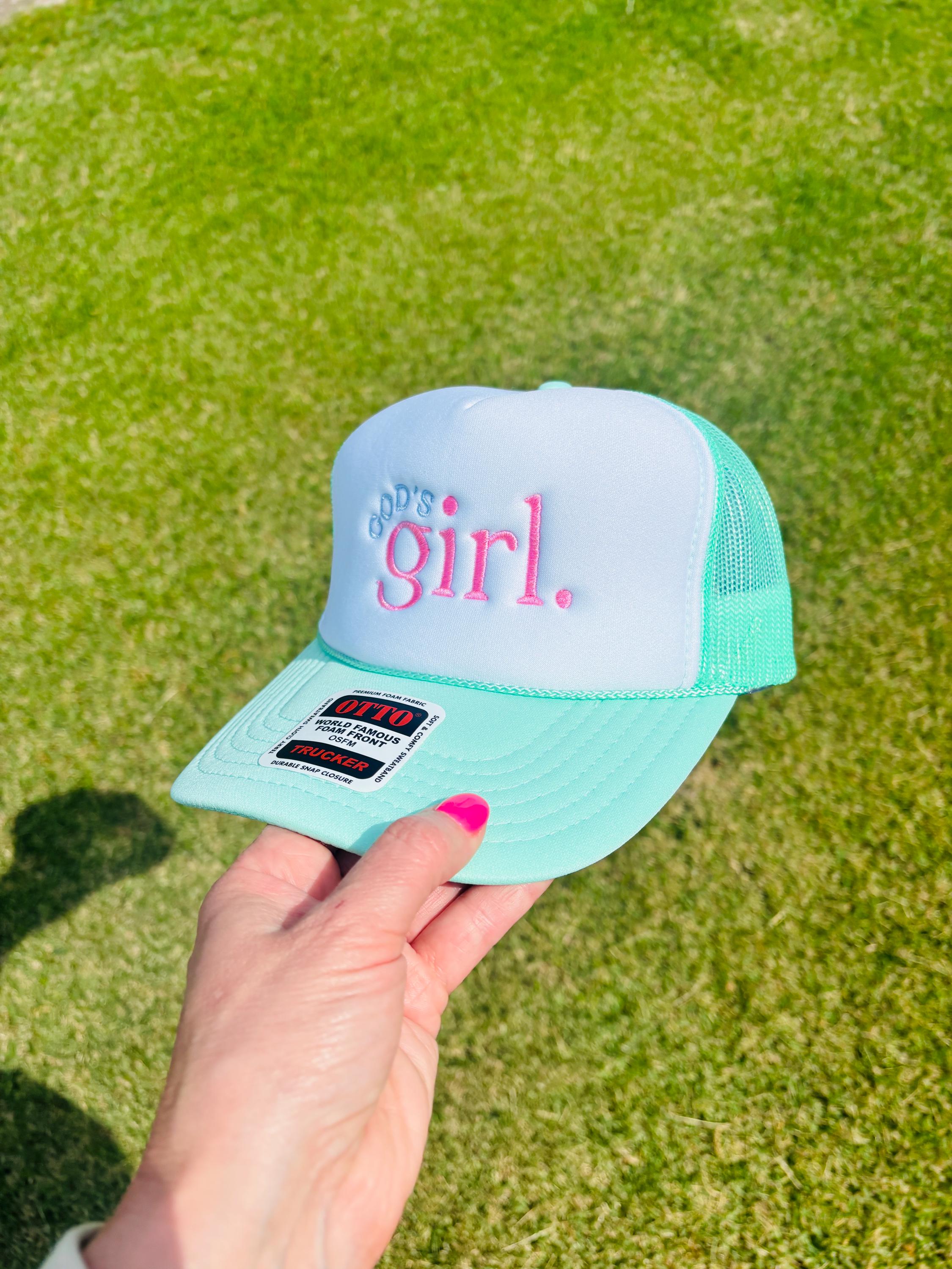 Gods Girl Custom Embroidered Trucker Hat  Choose Style, Color