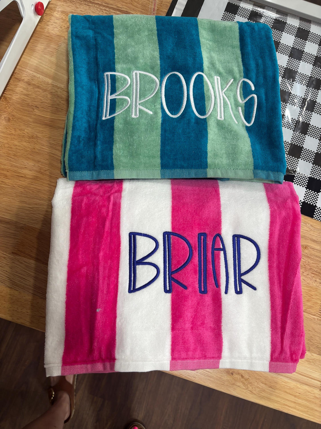 Personalized or Monogrammed Beach Towels  - Any Thread Color