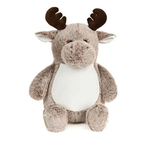 Cubbies Personalized Moose Stuffed Animal with Removable Cover Custom Embroidered Name on Belly
