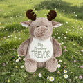Cubbies Personalized Moose Stuffed Animal with Removable Cover Custom Embroidered Name on Belly
