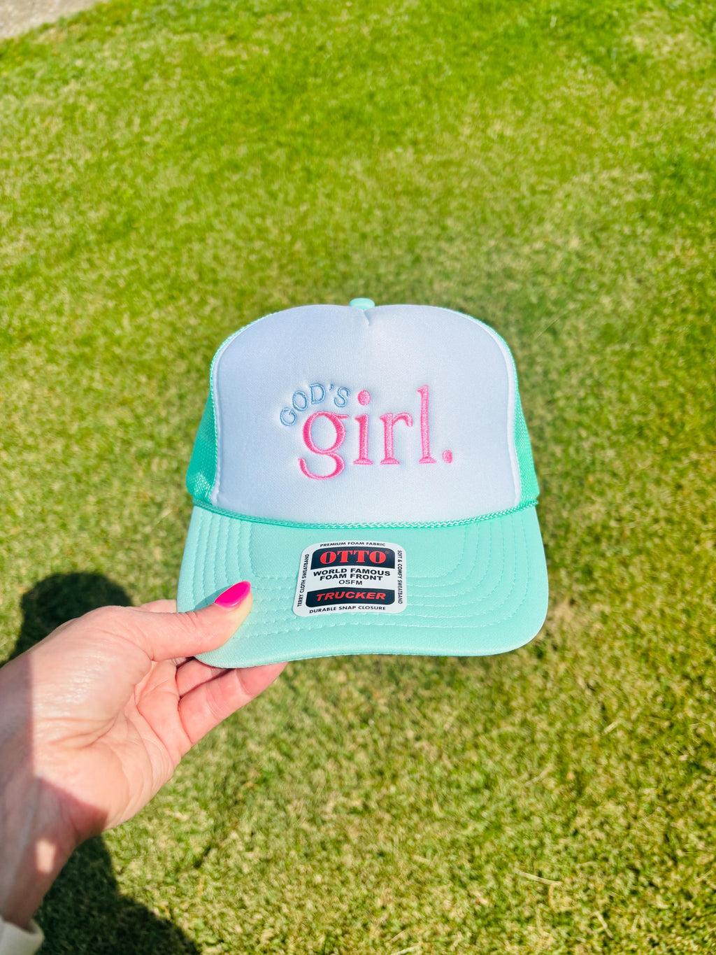 Gods Girl Custom Embroidered Trucker Hat  Choose Style, Color