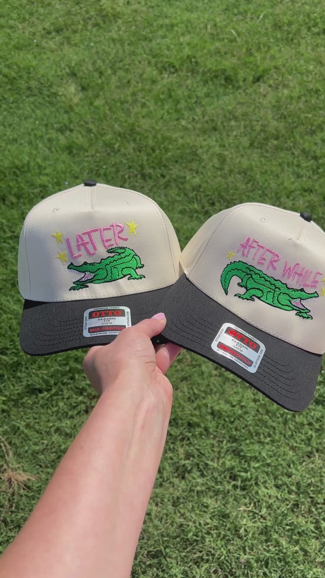 After While Crocodile | Canvas Hat with Adjustable Snap Back