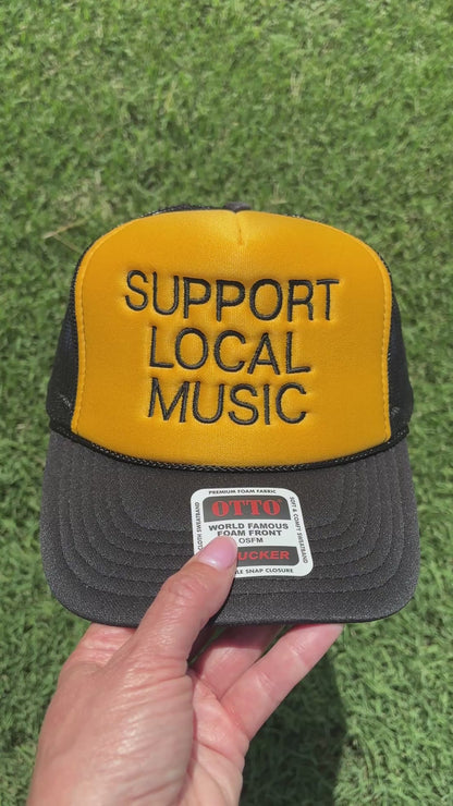 Support Local Music Trucker Hat Embroidered Snapback